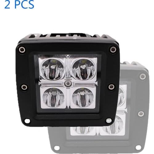 2Pcs 12W LED Light Auto Lamp Fog Light Car Motorbike Worklight Offroad Lamp Car LED Work Light Square 1120lm