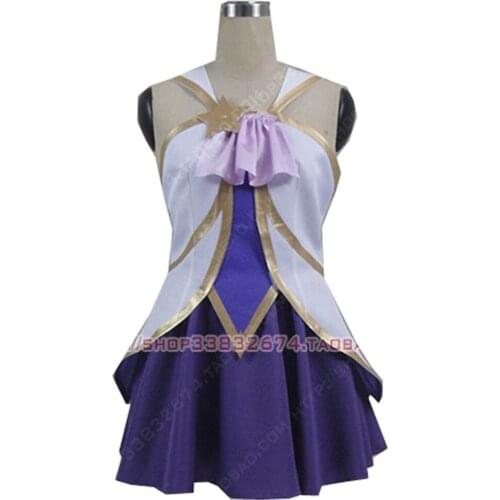 2018 Game LOL Cosplay Costumes Star Guardian Magical Girl Janna Cosplay Costumes Janna Purple Dress Full Set