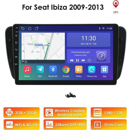 2 DIN Android Car Radio for Seat Ibiza 6j 2009 2010 2012 2013 GPS Navigation Audio Stereo Car Multimedia Player Head Unit WiFi