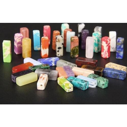 13x4mm Imperial Agates Spacer Beads Flat Rectangle Tube Natural Stone Loose Bead For Jewelry Making DIY Bracelet Earrings Supply