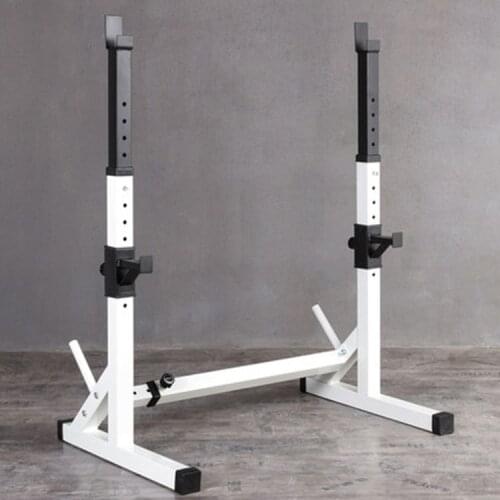 Home Fitness Equipment Adjustable Barbell Rack Bench Press Weightlifting Rack Non-slip Foot Cover Squat Rack