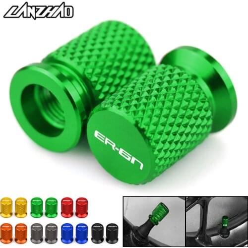 ER-6N Motorcycle Tire Valve Air Port Stem Cover Cap Plug CNC Aluminum Accessories for Kawasaki ER6N 2005 - 2017 2018 2019 2020