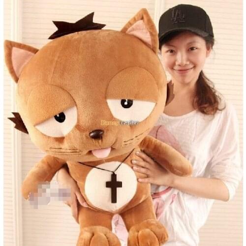 Fancytrader 90cm Korean TV Soaps Giant Anime Plush Stuffed Lazy Dinga Cat Toy, Nice Gift for Girlfriend, Free Shipping FT50250