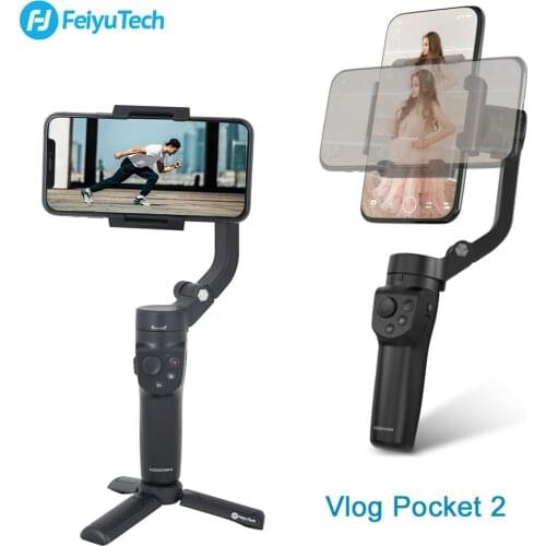 FeiyuTech Vlog Pocket 2 Stabilizer For Smartphone Handheld Gimbal selfie Video for iPhone HUAWEI Samsung Phone For Youtube Vlog