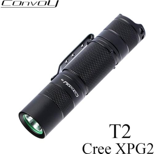 Flashlight Convoy T2 Cree XPG2 Lanterna LED Mini Torch 14500/AA Version Flash Light Lantern Powerful Portable Camp Work Light