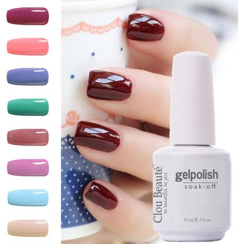 15ml Clou Beaute 90 On Sale Colors Choose 1pcs UV Gel Nail Polish Led Nail Gel UV Lamp Soak Off Lacquer Gel Polish