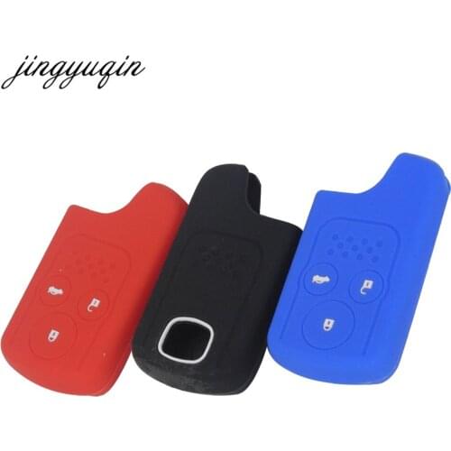 Jingyuqin 30pcs/lot Silicone Car Key Cover Case for Honda Accord fit CRV Civic 3 Buttons Smart Auto Remote Key Protector Set