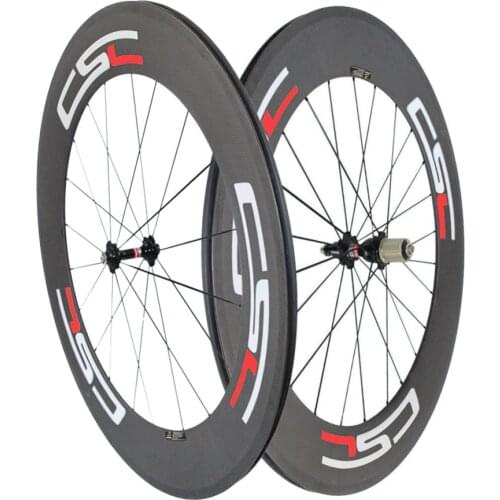 CSC carbon bike wheels 700C 88mm clincher bicycle wheelset 23mm width pillar 1420 spokes SAPIN CX ray