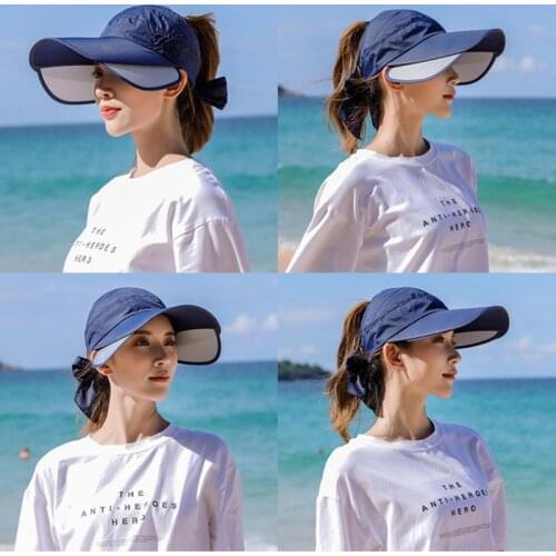 Snapback Summer Visor Sunhat for Men Women Girls Unisex Cap Adjustable Adult Outdoor Sun Shade Outdoor Protective Sun Hat