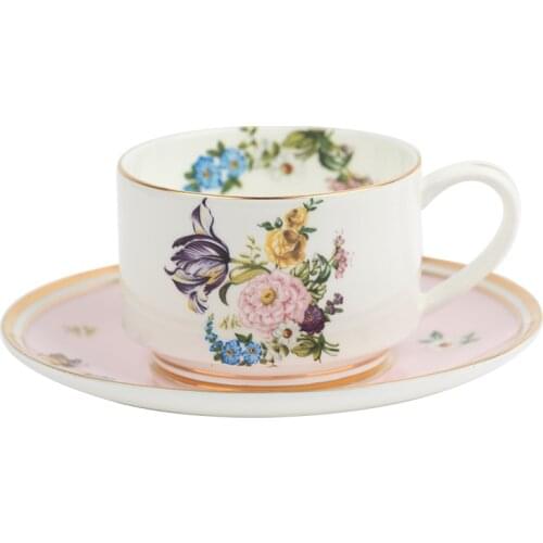 Ceramic Tea Cup and Saucer Luxury Reusable Turkish Coffee Cup and Saucer Porcelain Travel Tasse A Cafe Home Drinkware QAB50BZ