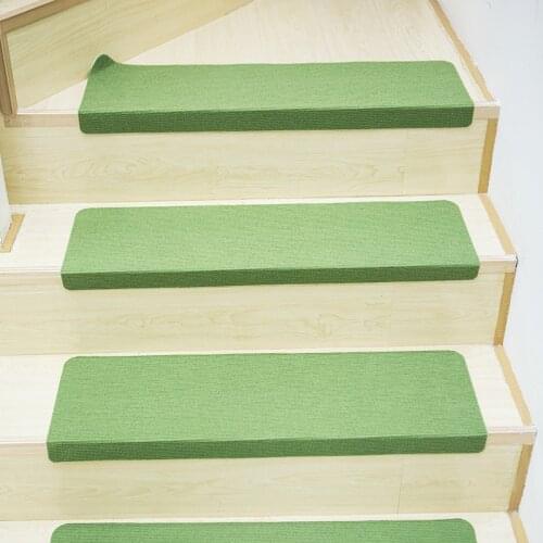 Nordic Style Stair-steps Rugs 5pcs/Lot Green Staircase Pads Floormat Self-adhesive Soft Comfortable Non-slip Stairway Mat Carpet