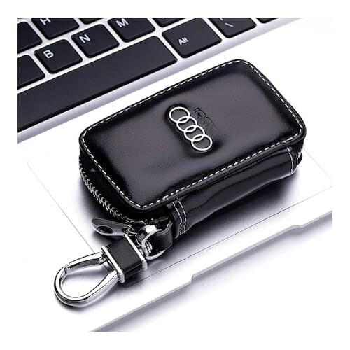Leather Wallet Keychain Zipper Audi Compatible