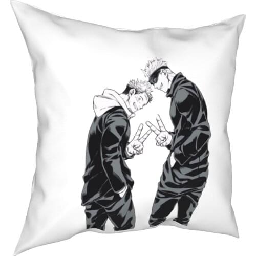 Jujutsu Kaisen Gojo X Itadori Square Pillow Covers Sofa Satoru Yuji Anime Manga Cushion Case Pillowcase 45*45cm