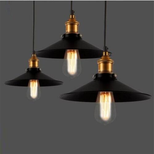 L13-American Village Warehouse Retro Pendant Light Loft Industrial Bar Bar Restaurant Little Black Skirt Led Ceiling Lamp