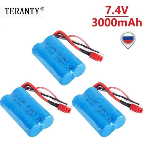 7.4V 3000mah lipo Battery 18650 2S T Plug for Q46 Wltoys 10428 /12428/12423 RC Car Spare Accessories 7.4V high capacity battery