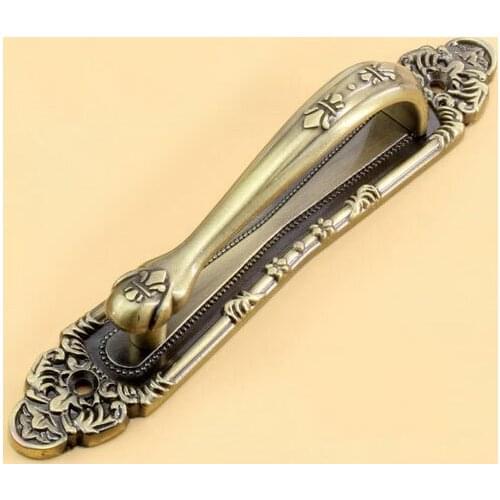 Fashion Design Antique Copper Handle With The Villa Door To Open The Door The Door Handle Contact(C.C.:187mm,Length:248mm)