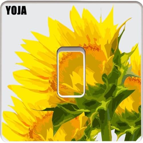 YOJA Switch Sticker Plant Painting Cute Warm Classic Sunflower PVC Decorative Wall Decal Fashion Style 15SS0058