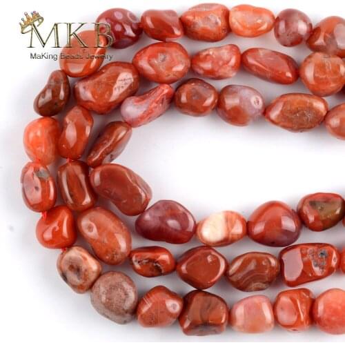 Natural Stone Carnelian Irregular Chips Beads Loose Agates Beads For Jewelry Making 4-12mm DIY Bracelet Necklac Strand 15"