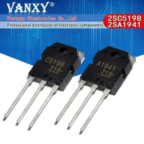 4PCS 2pairs 2SC5198 2SA1941 TO3P (2PCS A1941 + 2PCS C5198) TO-3P Transistor original authentic