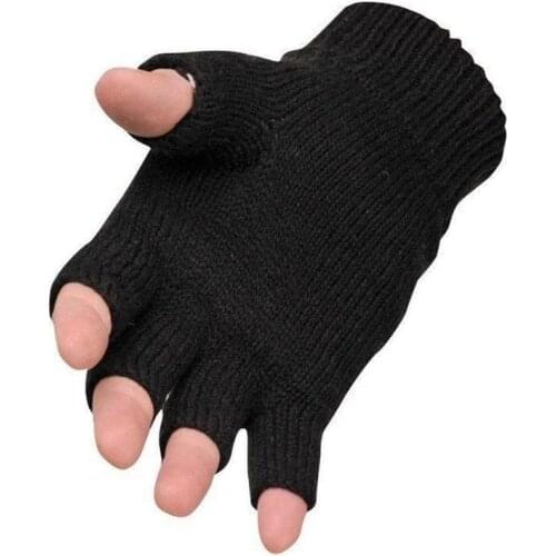 Women Men Half-finger gloves Glove Short Wool Knitted Wrist Mitten Winter Warm Unisex Wool Stretch Fingerless Gloves