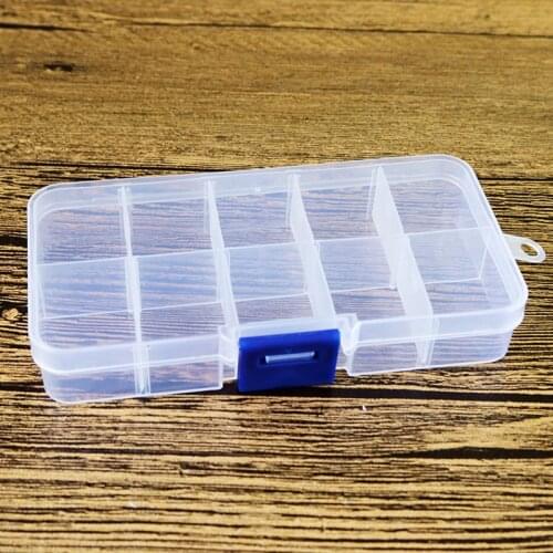 10/15/24 Grid Plastic Storage Box Compartments Plastic Box Jewelry Bead Storage Container DIY Organizer For Storing Earrings