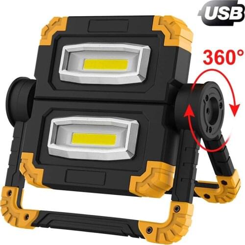 Portable Lanterns Rechargeable 2 COB Car Repairing Work Light Outdoor Waterproof Floodlight Flashlight Hiking Camping Tent Lamp