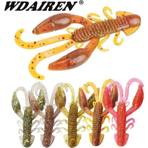 20pcs/Lot Fishy Smell Worm Shrimp Soft Lures 5cm 2g Jigs Wobblers Easy Shiner Silicone With Salt Artificial Baits Bass Swimbaits