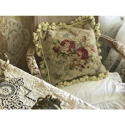 Needlepoint pillows All Wool Hand Embroidered Cushion Cover