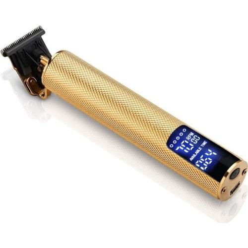 T9 Upgrade LCD Screen Engraving Hair Clippers USB Charging Hair Salon Hairdressing Shaved Head Oil Head Electric Hair Clippers