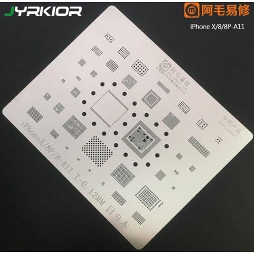 Amaoe BGA Reballing Stencil For iPhone 6/6P/6SP/7P/8P/X/XS/12 PRO MAX Motherboard IC CPU NAND Planting Tin Template Steel Mesh