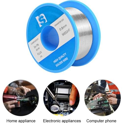 1 Roll Professional Solder Wire 0.8mm for Electronic Components Welding Low Melting Point Soldering Core Tin Wire