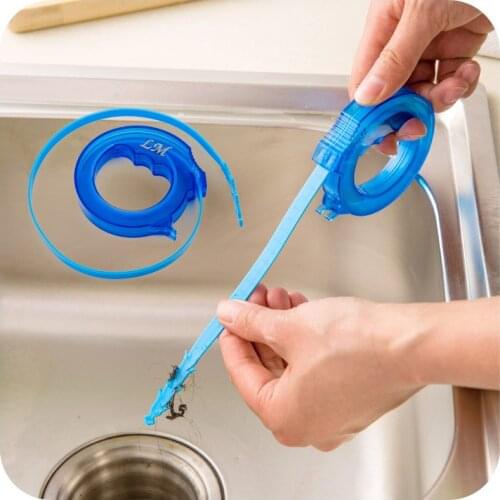 1pc Scalable Through Bathroom Sewer Cleaning Hair Clean Hook Sink Toilet Clear Blockades Drain Hook