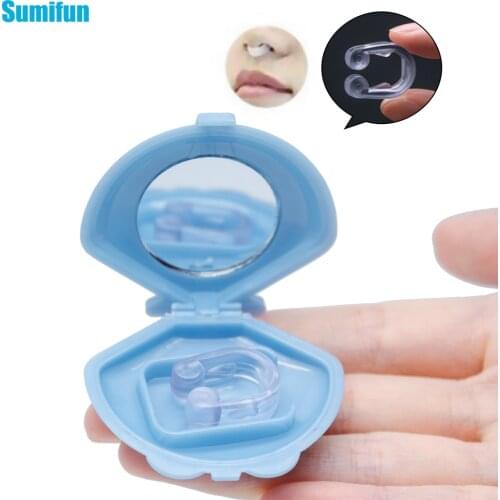 Sumifun 1pcs Mini Silicone Stop Snore Device Anti-snoring To Prevent Snoring Good Sleep Health Care C1457