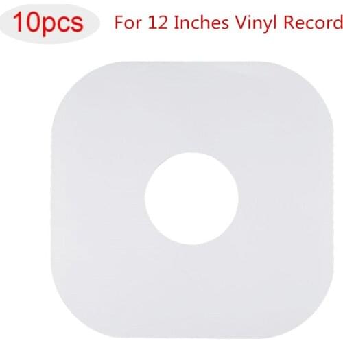 10PCS Anti-static White Kraft Paper Record Inner Bag Sleeves Protectors For 12 Inches Vinyl Record With Hole and Rounded Corners