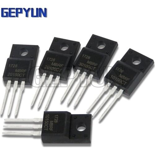 10PCS MBRF10100 MBRF10200 MBRF20100 MBRF20200 LM317T gepyun Transistor TO-220F TO220F MBRF10100CT MBRF10200CT MBRF20100CT TO220