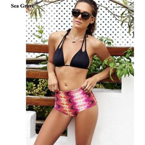 2017 bikinis women Swimsuit Printed Swimwear Women Bikini Set Swimsuit womens swimming suit,plus size 3 colors muebles