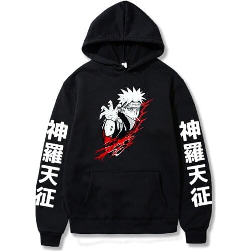 2021 New Fashion Anime Hoodies Pain Shinra Tensei Sharingan Rinnegan Akatsuki Costume Harajuku Hoodie