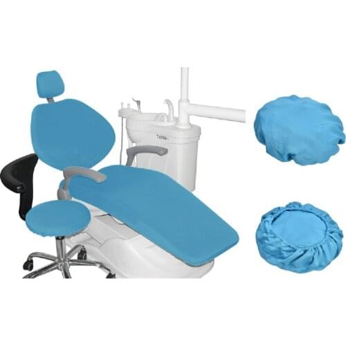 4 pcs / set Lycra Dental Unit Dental Copper Dental Chair Seat Cover Chair Cover Protective Case Dental Seat Chair Set Protective