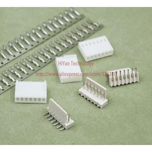 50sets/lot) connector KF2510 2510 7Pin Pitch:2.54MM 0.1inch 90 Degree Pin Header + Terminal + Housing KF2510-7P