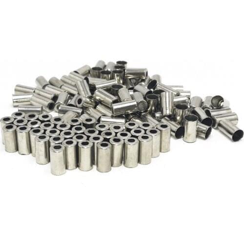 50PCS Bike Brake Derailleur Shifter Cable End Caps Silver Metal Bicycle Part Bike Cable Caps Bicycle Accessories