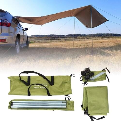 Car Shelter Shade Waterproof UV Portable Camping Tent Folding Automobile Rooftop Rain Canopy Sunscreen Travel Picnic Outdoor