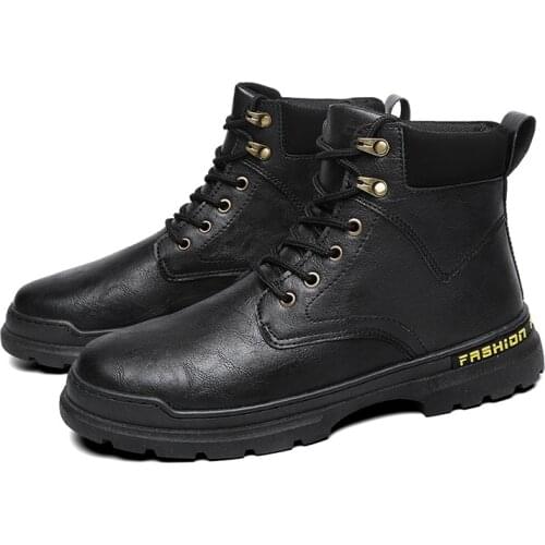 Boots Mens Shoes 2020 Autumn New Non-slip Comfortable Casual Boots Black Mens Boots Mens Tooling Short Boots