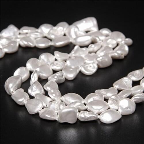 Irregular Freshwater Seashell Pearl Beads Baroque Loose Shell Pearl Bead For Jewelry Making Bracelet DIY Necklace Accessorie 14"