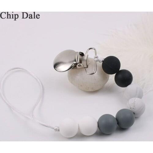 Chip Dale BPA Free Silicone Pacifier Clips Chain Nipple Holder for Infant Baby Shower Gift