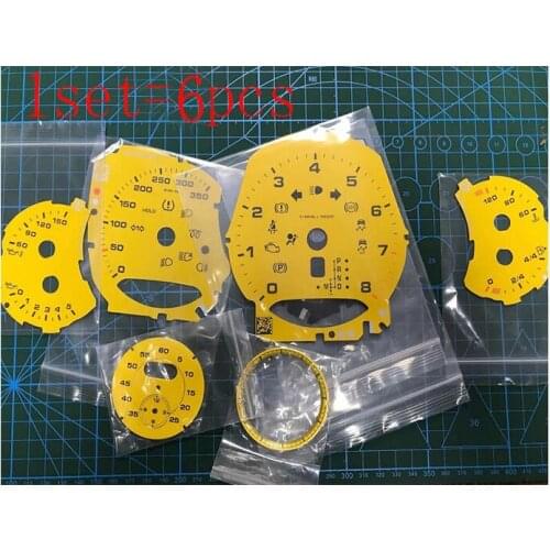 For Porsche 911 Instrument Paper Speed Meter Mileage 991 and Stopwatch Panel 6pcs