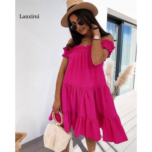 Women Short Sleeve Floral Print Lace Trim Midi Dress Bodycon Sexy Party Dress