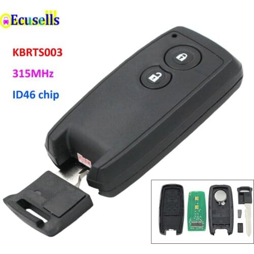 Keyless entry Smart Card remote Key 2 BUTTONS 315MHZ for Suzuki Swift SX4 Grand Vitara WITH ID46 chip Uncut blade KBRTS003 HU133