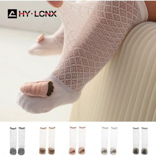 Summer Baby Long Socks Summer Boys Girls Stockings Anti-Mosquito Sock Cartoon Animal Newborn Socks Childrens Cotton Socks