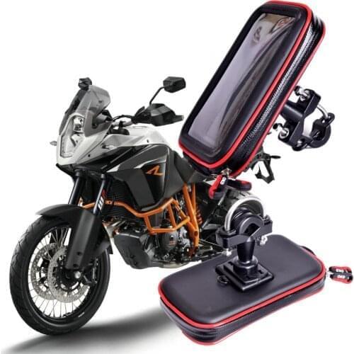 Motorcycle Mobile Phone Holder Support Moto Bicycle Stand Smartphone Bike Waterproof Bag Cell Phone Case GPS Holder For HUAWEI