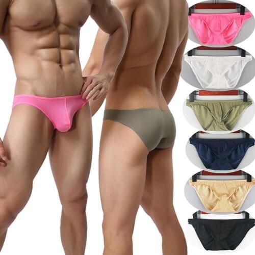 Men Briefs Penis Pouch Underwear Bulge Underwear Ultra-thin Sexy Briefs Low Waist Breathable Men Boy Briefs Thongs